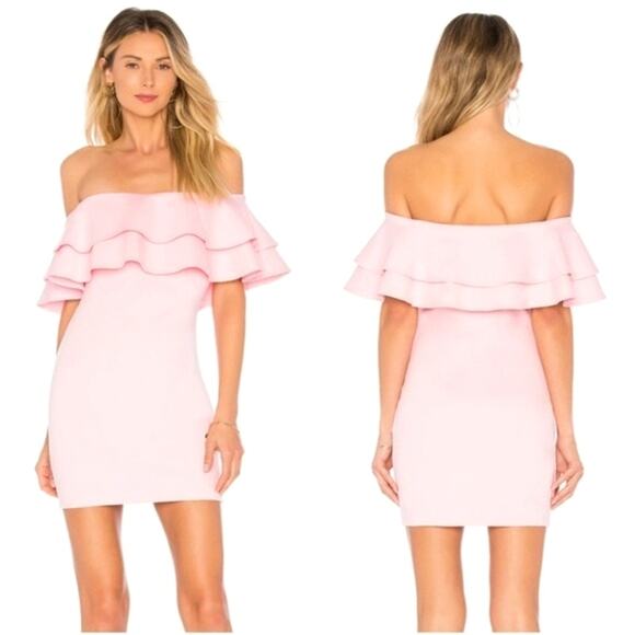 REVOLVE By The Way Women's Rhiannon Tiered Mini Dress Bubblegum Pink Size Small - Picture 1 of 12